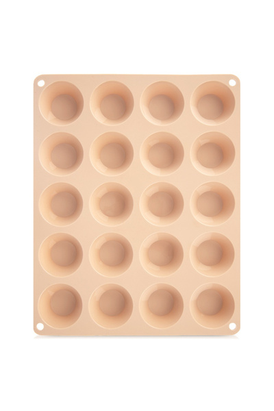 Orion Formă de brioșe din silicon bej, pentru brioșe mici, 29x23.5x2cm