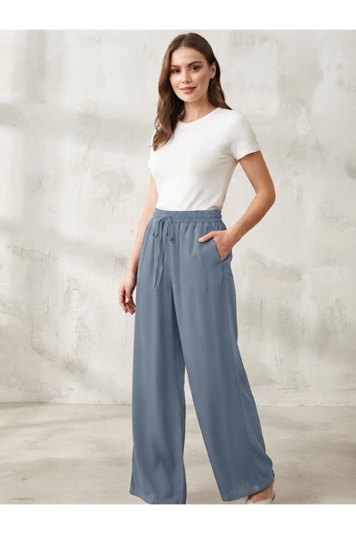 Banadamoda Women's Cupra Modal Fabric Adjustable Lace-Up Trousers with Elasti...