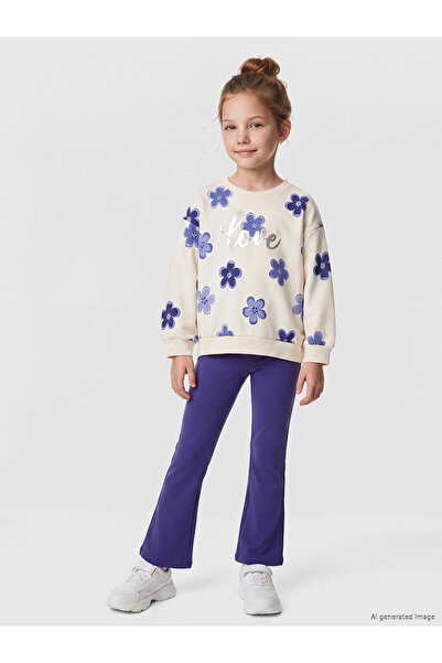 LC Waikiki Lcw Kids Blue Printed Girls' Set