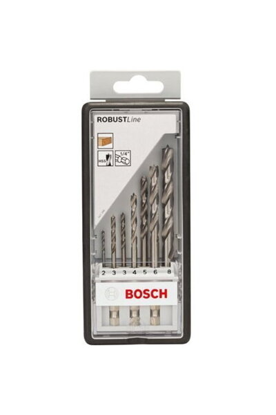 Bosch Set 7 burghie elicoidale, 2mm / 3mm / 4mm / 5mm / 6mm / 8mm