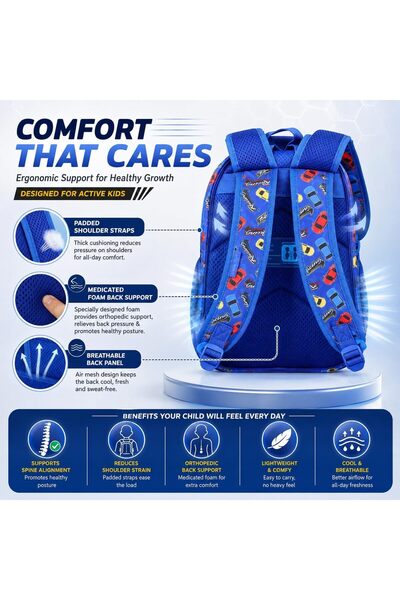 Glossy Bird Backpack for Kids, 12 Inch Preschool School Bag for Boys Lightweight Ergonomic Kids Backpack, Water Resistant, Padded Breathable Back & Shoulder Straps