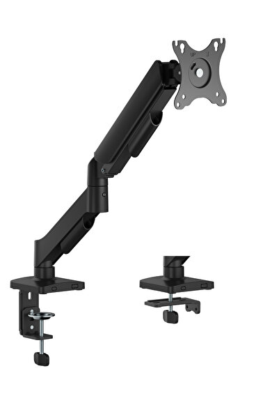 Sarftech Siyah Premium Metal 17-32'' Tek Kollu Amortisörlü Monitör Kolu Ayarl...