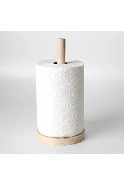 Selim Travertine Paper Towel Holder Ecru