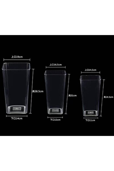 OEM Τραπεζοειδές Βάζο από Πλεξιγκλάς 14.5x24.5x11εκ.