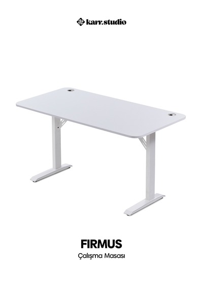KARR OFFICE Firmus Dayanıklı Çalışma Masası - 120x60 - Beyaz - B