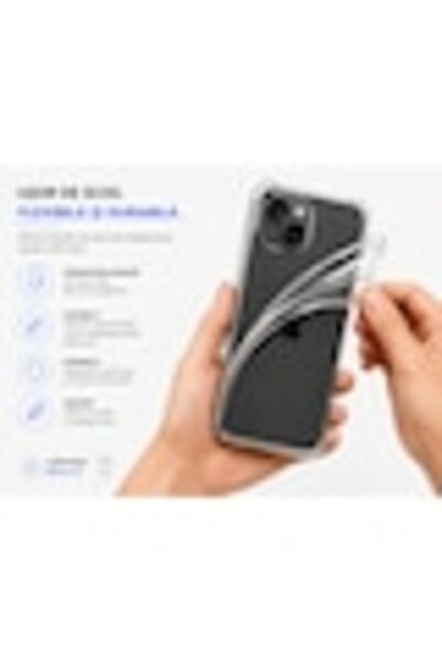 General Store Husă transparentă din TPU compatibilă cu iPhone 15, subțire, anti-șoc, potrivire perfectă, flexibilă, durabilă, colțuri rezistente la impact.