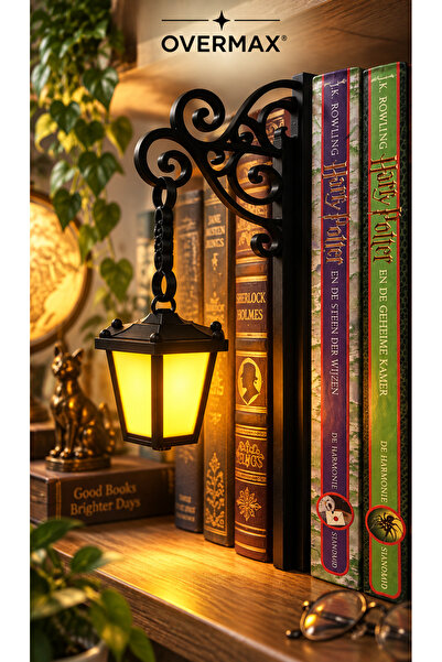 OVERMAX Işıklı Fener Tasarımlı Kitap Arası Aksesuar 22 CM – Dekoratif Book No...