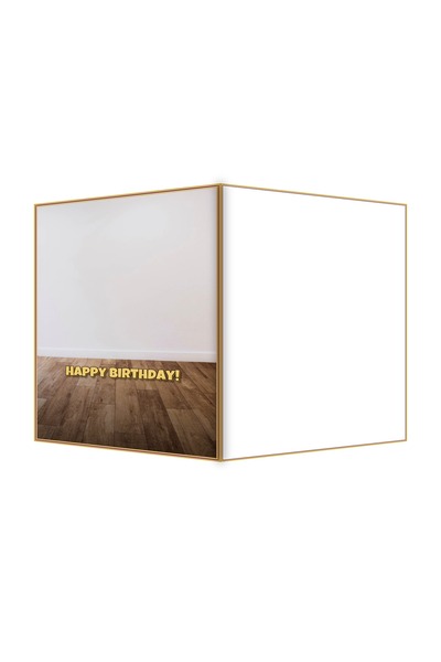 OEM Polished wooden floor theme Anniversary greeting card, 13.3x19.4cm folded