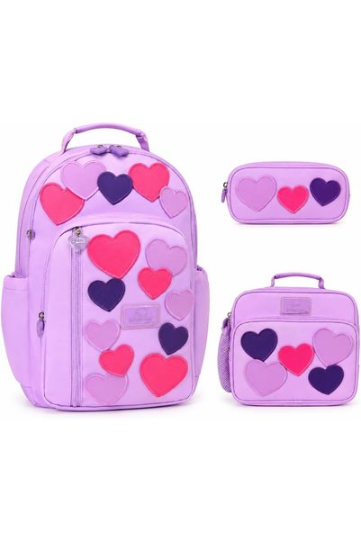 Glossy Bird Girls School Bag Set, 3 Piece Kids Backpack Set with Lunch Bag & ...