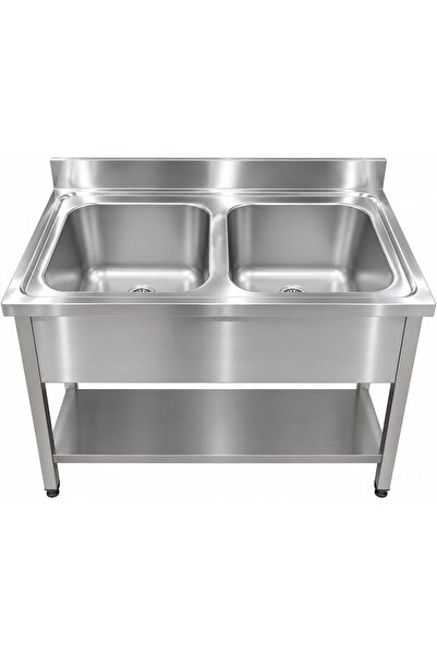 Kitchen Craft Premium Stainless Steel Double Bowl Sink – 1000 × 600 × 850 + 1...