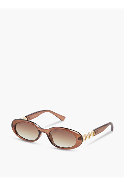 FAV Sunglasses Oval UV Protection Brown Lens