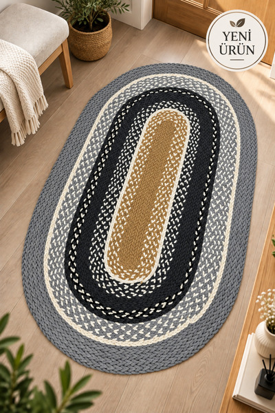 MaVaux Mio Bal Peteği Pamuklu Örgü Kilim, Modern Bohem Dekoratif El İşçiliği ...