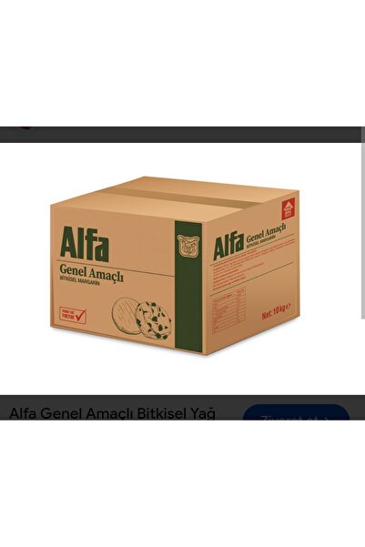 Alfa Genel Amaçlı Bitkisel Yağ 10 kg