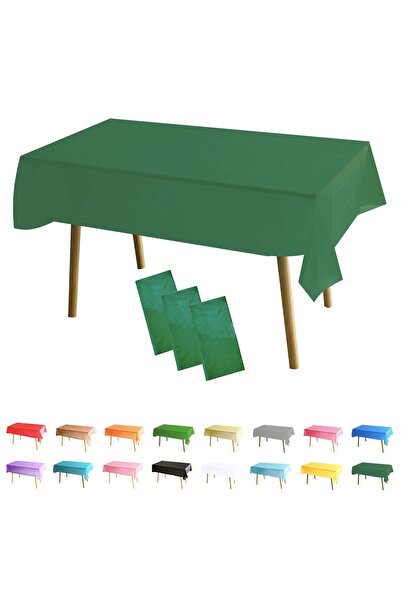 Generic Brand Set de 3 fețe de masă dreptunghiulare (137x274 cm) Verde Crăciu...