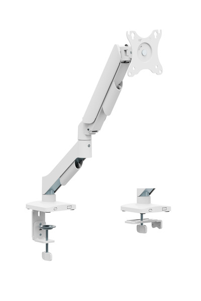 Sarftech Beyaz Premium Metal 17-32'' Tek Kollu Amortisörlü Monitör Kolu Ayarl...