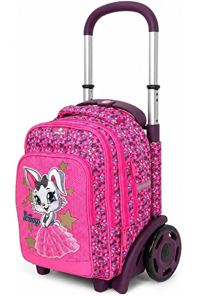 Glossy Bird Rolling Backpack with Wheels, Detachable School Backpack & Trolle...
