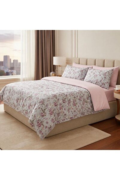 Pucioasa Lenjerie de pat dublu Rose Harmony, bumbac ranforce premium, 2 fete,...