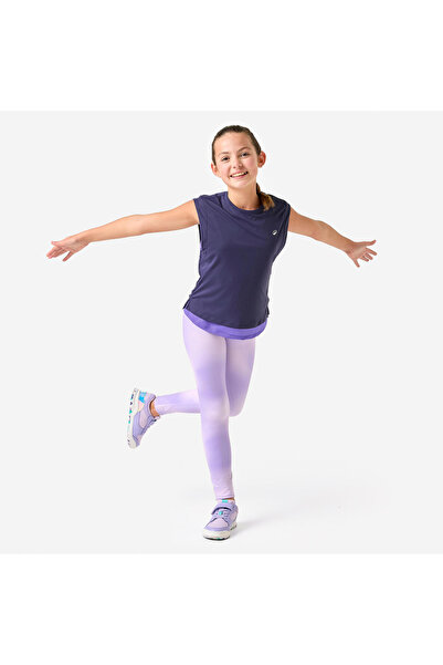 Decathlon Çocuk Spor Taytı - Koyu Pembe/Desenli