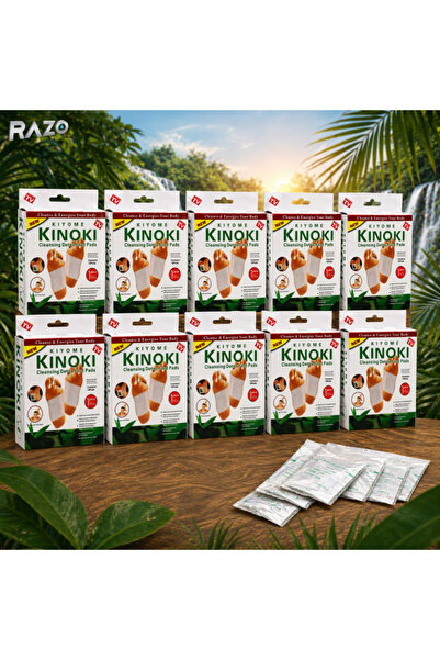 Razo Set 10 pachete plasturi detox pentru picioare, Efect relaxant, Revitaliz...