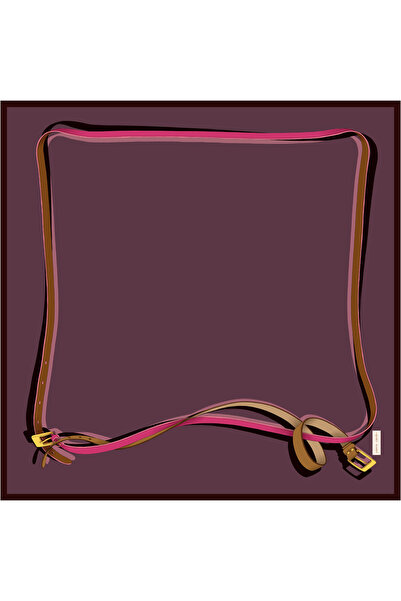 Pierre Cardin Bordo 90X90 İpek Krep Saten Eşarp