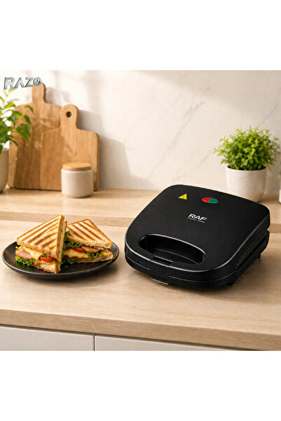 Razo Sandwich maker 750W, Placi antiaderente, Gatire rapida, Uniforma, Incalz...