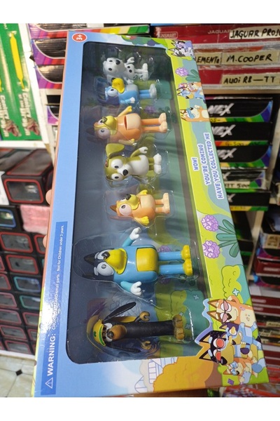 OYUNCAKSAHİLİ Bluey ve Ailesi Bingo Mum Dad Coco Honey Lila Lucky Lulu Ayakta...