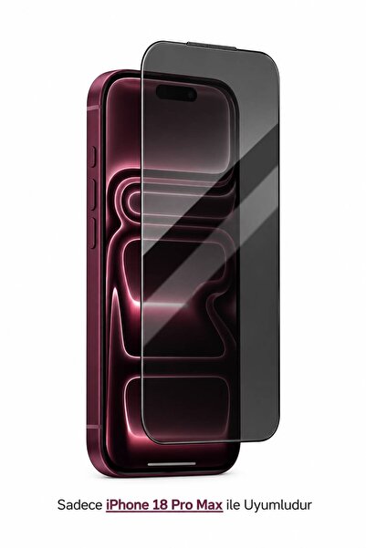 n noppax İphone 18 Pro Max Hayalet Ekran Koruyucu Cam 6D Ekran Koruyucu Kırılmaz ekran