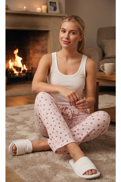 chiara grazia 2-Piece Seasonal 2-Strand Cotton Pajama Bottoms