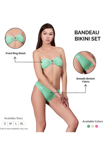 Okapi Bandeau Bra | Bikini Panty Set | Women's Beach Swimwear