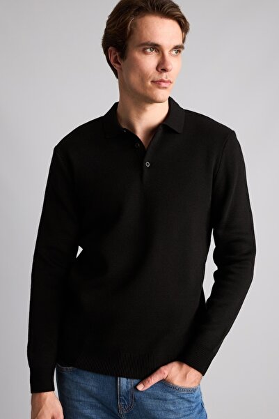 DeFacto Standard Fit Polo Collar Knitwear Sweater F1523Ax26Au