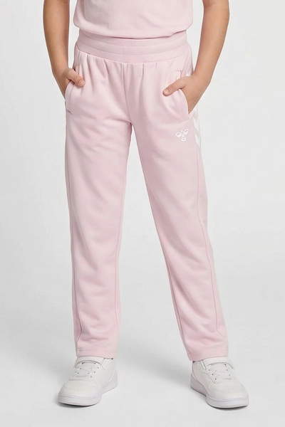 hummel Logo Printed Elastic Waist Straight Leg Sweatpants Girls' Sweatpants 9...