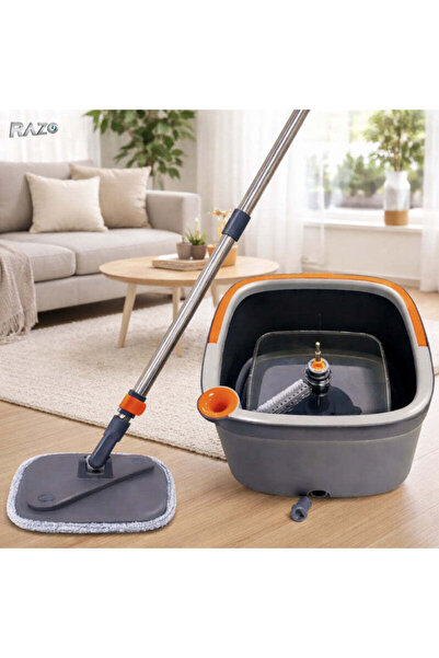 Razo Set mop rotativ profesional 360 cu găleată dublă și sistem centrifugal, ...
