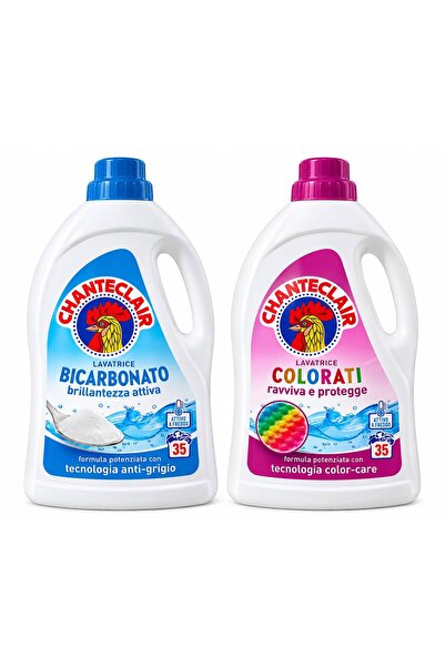 chante clair Set 2x 1575 ml detergent lichid bicarbonat și colorat