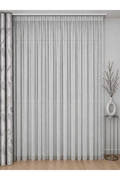 Lena Maison Bamboo Ttm Tulle Curtain Suitable for Every Room - Linen Textured...