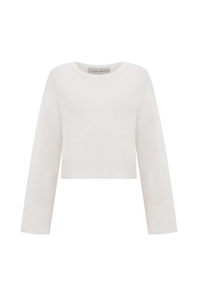Beauty Omelette Beyaz Kısa Havlu Sweatshirt