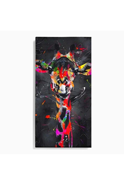 Luxcanva Tablou Canvas Privirea Unei Girafe 70x140 cm pe Sasiu Lemn Living Ab...