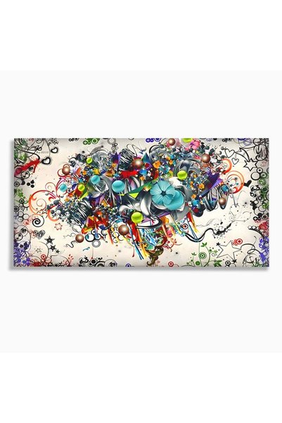 Luxcanva Tablou Canvas Jocul Culorilor 120x60 cm pe Sasiu Lemn Living Abstrac...
