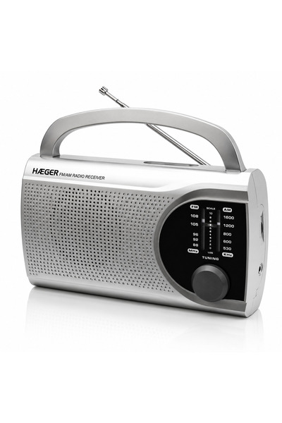 HAEGER Φορητό Ραδιόφωνο SURROUND, Δέκτης AM/FM με τηλεσκοπική κεραία, Τροφοδο...