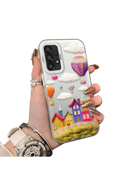 Hontinga Samsung Galaxy A33 5g Compatible Silicone Edge Hard Back Case Balloo...