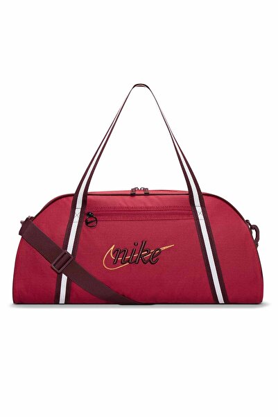 Nike Unisex Bordo Spor Çantası Omuz Askılı Günlük Antrenman Seyahat Çantası 51x33x23 cm