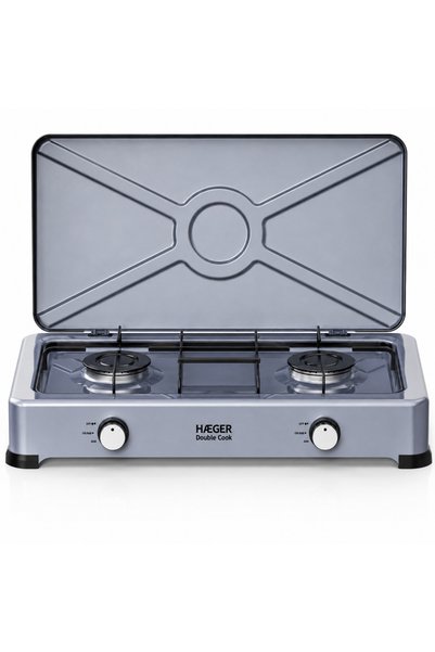 HAEGER Преносим котлон с 2 горелки DOUBLE COOK, антикорозионен, алуминиев, Ра...