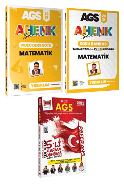 Yediiklim Yayınları 2027 MEB-AGS Ahenk Serisi Mehmet Bilge Yıldız Matematik Video Ders Notu - Soru Bankası - AGS Deneme