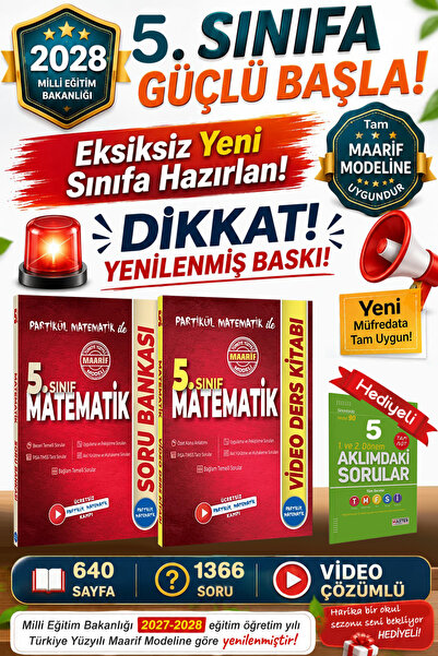 Partikül Matematik 5. Sınıf Soru Bankası Ve 5. Sınıf Video Ders Kitabı Video ...