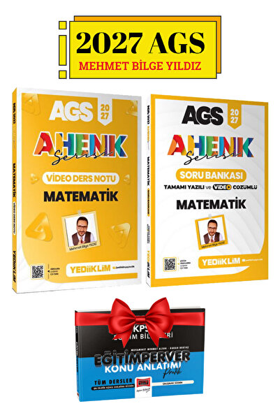 Yediiklim Yayınları 2027 MEB-AGS Ahenk Serisi Mehmet Bilge Yıldız Matematik Video Ders Notu - Soru Bankası - Hediye