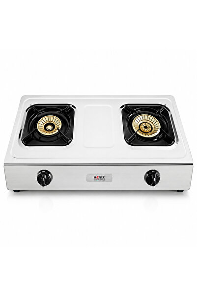 HAEGER Portable gas stove with 2 burners SAFINE PLUS, 90/110mm, automatic ign...