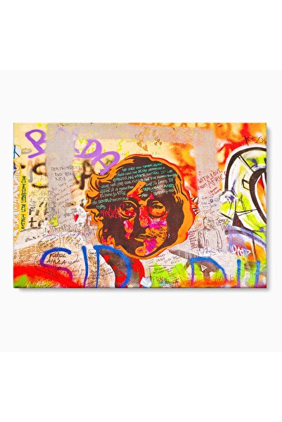 Luxcanva Tablou Canvas The Amazing John Lennon 120x80 cm pe Sasiu Lemn Culori...