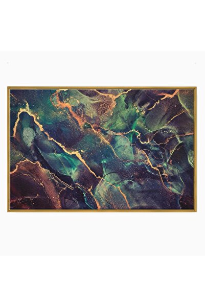 Luxcanva Tablou Canvas Abstract Dream 70x50 cm cu Rama Auriu Dormitor Pigment...