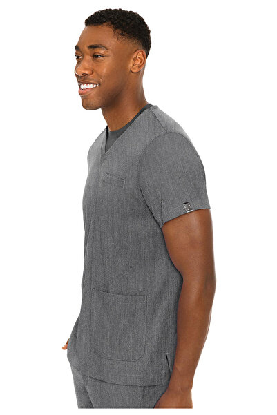 Med Couture Rothwear Westcott Mc7477 Men's Scrubs Single Top Surgical Uniform – Imported, Relaxed Fit, 3 Pockets, Side Slits, 2-Way Stretch Doctor Nurse Single Top