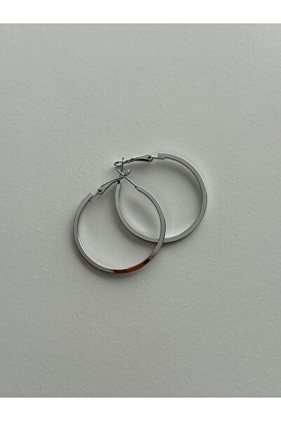 shop Silver Fine Cut Hoop Earrings 4 cm