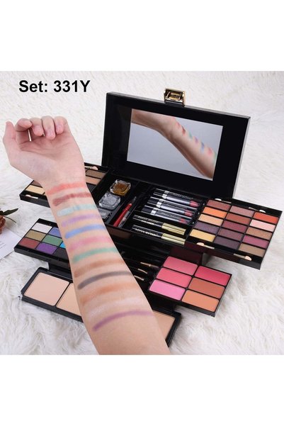 MISS ROSE 331Y M54 Colour All-in-One Gift Makeup Kit – Complete Set with Eyeshadow, Blusher, Eyebrow Powder, Concealer, Eyeliner Pencil & Mirror, Full Makeup Kit for Women